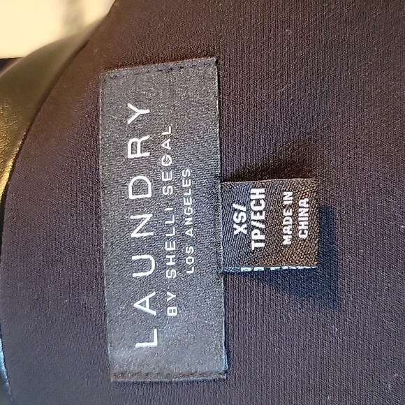 Laundry by Shelli Segal Faux Leather Trimmed Blazer - Picture 8 of 8